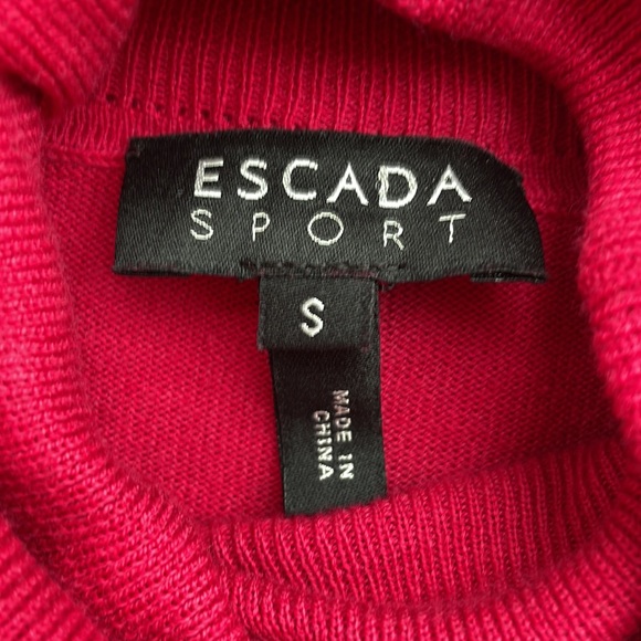ESCADA raspberry turtleneck size S never worn - Picture 7 of 10